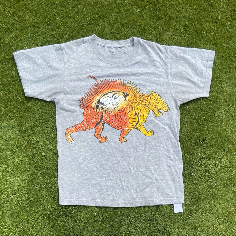 Gray shirt with “sun tiger”